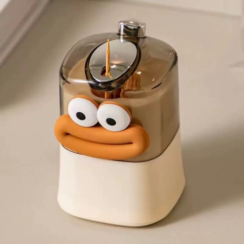 Cartoon Big Mouth Plastic Automatic Battery Powered Portable Toothpick Holder