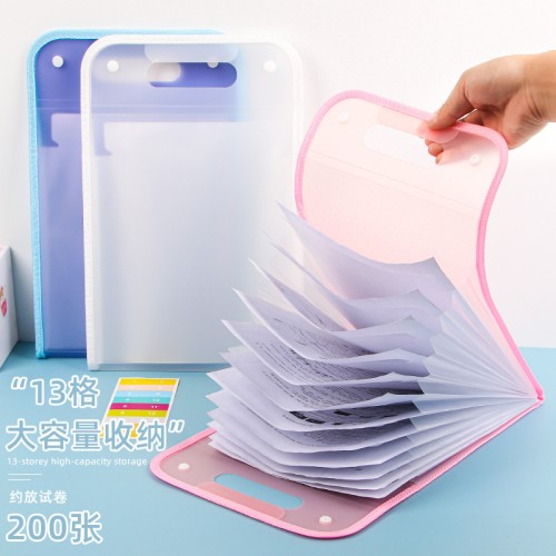 Colorful Pvc Pp Plastic Work Custom Bag Paper Expandable Organizer Document File Folder With Handle