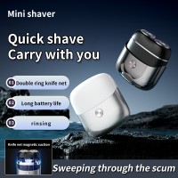 Double Head Mini Portable Pocket Shaver Waterproof Wet And Dry Electric Razor Travel Shaver Rechargeable Shaving Machine