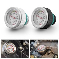 সব বাইকের দরকারি গ্যাজেট  Motorcycle Fuel Tank Caps With Oil Temperature Gauge 0-200℃ Pointers Dial Meter M20x1.5