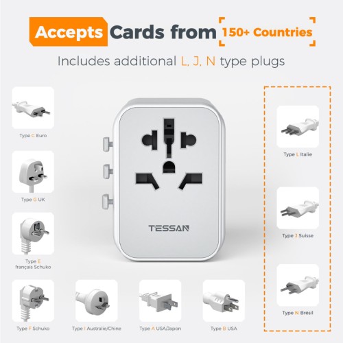 Universal Travel Adapter with Surge Protection