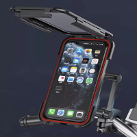 Waterproof Mobile Phone Holder for Motorbike Bicycle 360 Degree Rotation Adjustable Height Handlebar Fix Full Cover